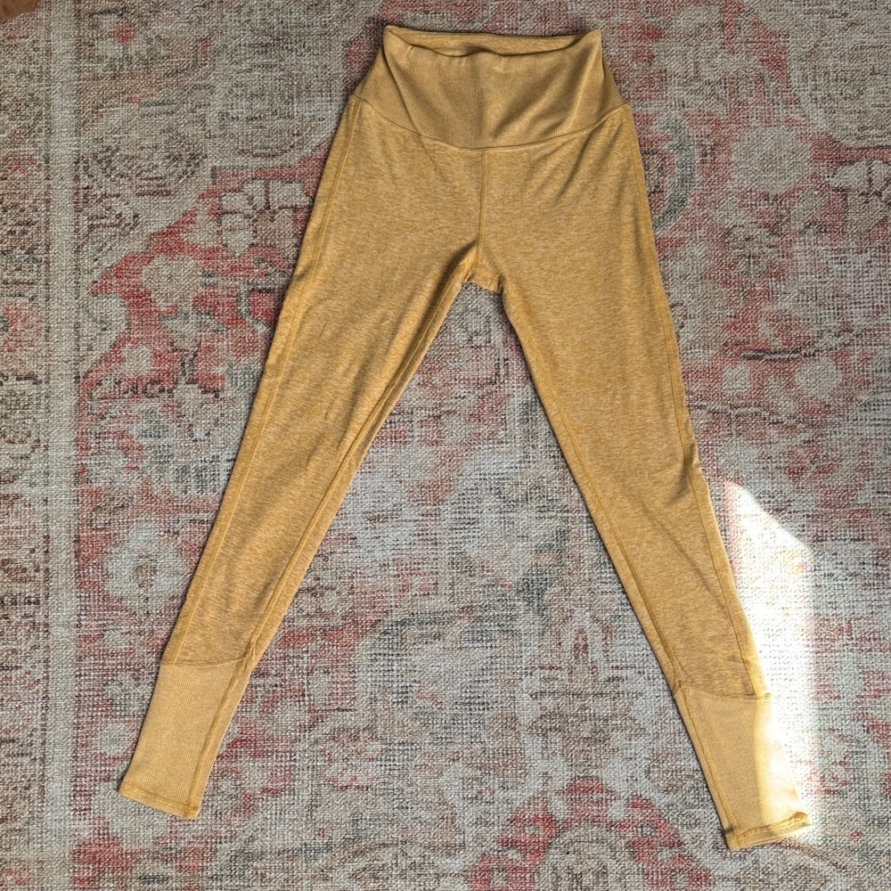 Alo Alosoft Yellow Leggings - S